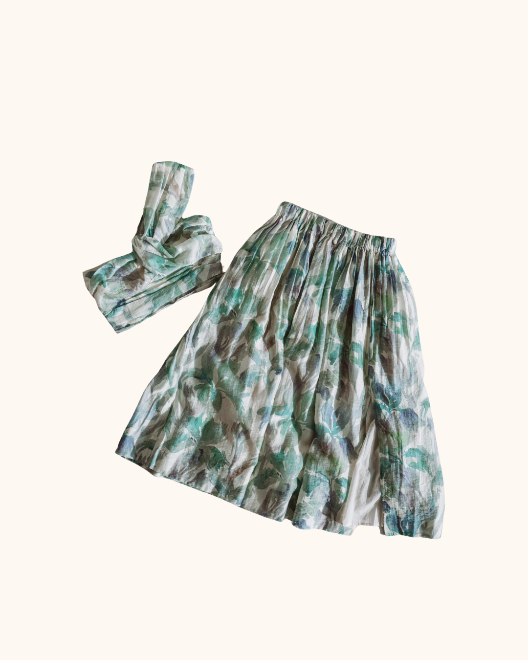 Lucy Paris Turquoise Floral One Shoulder Top