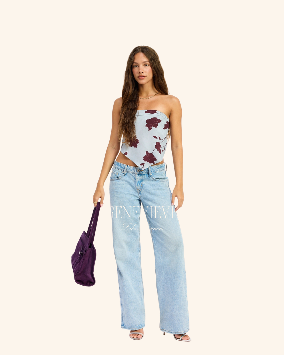 Emory Park Blue Banada Top