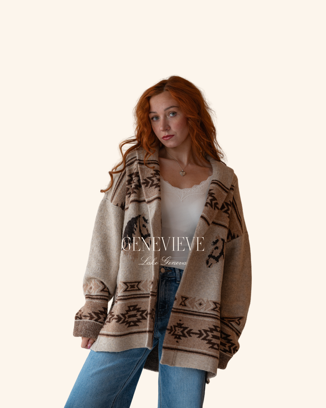 Very J Oat Horse Shoe Cardigan