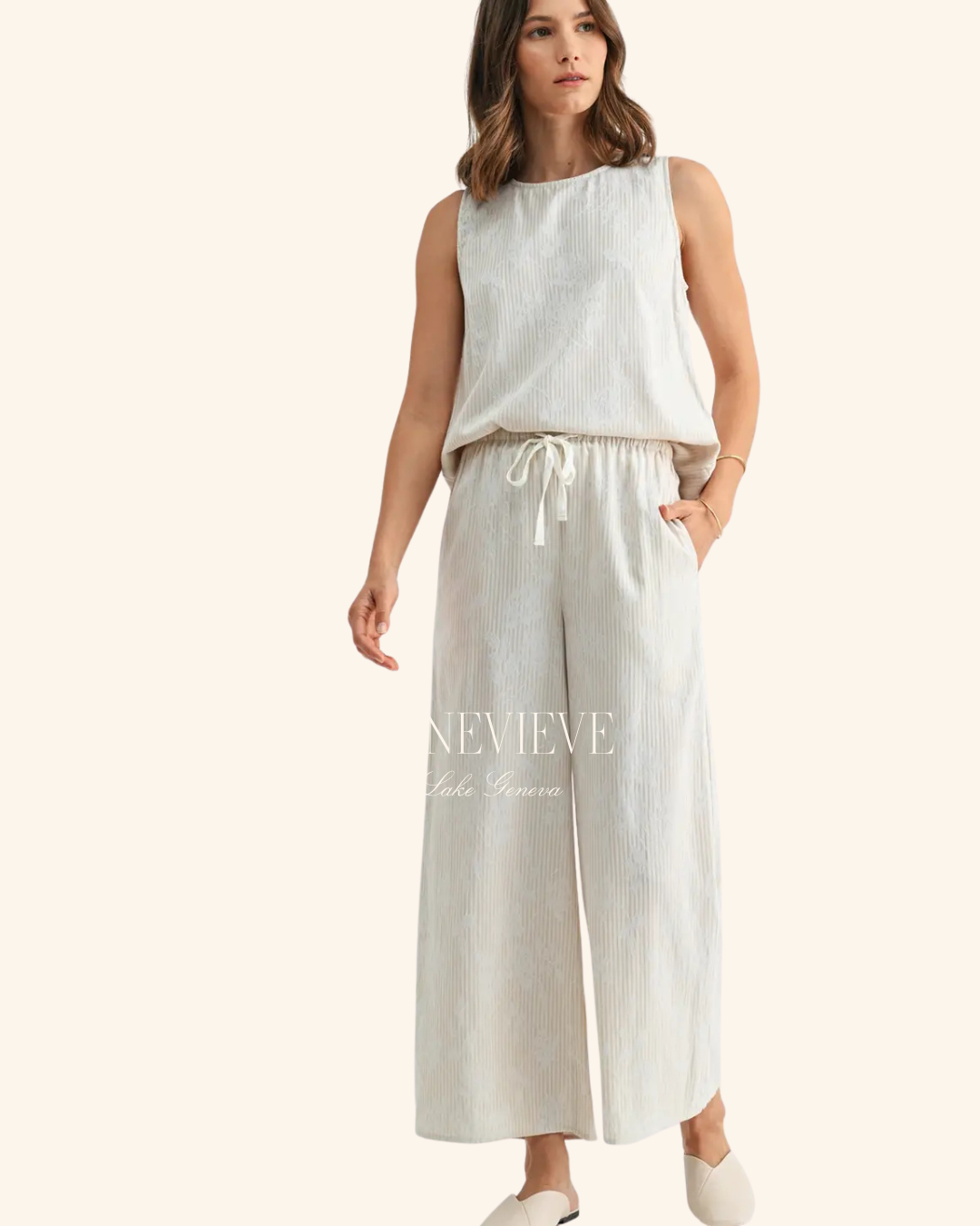 Fun2Fun Oyster Stripe Pant