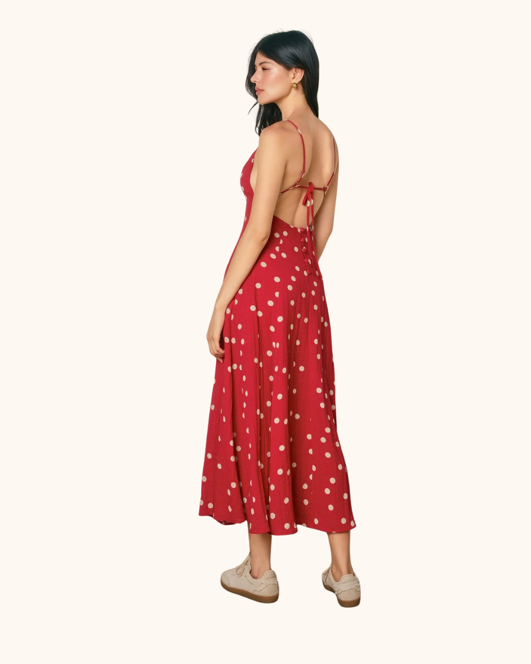 Dress Forum Red Polka Dot Midi Dress