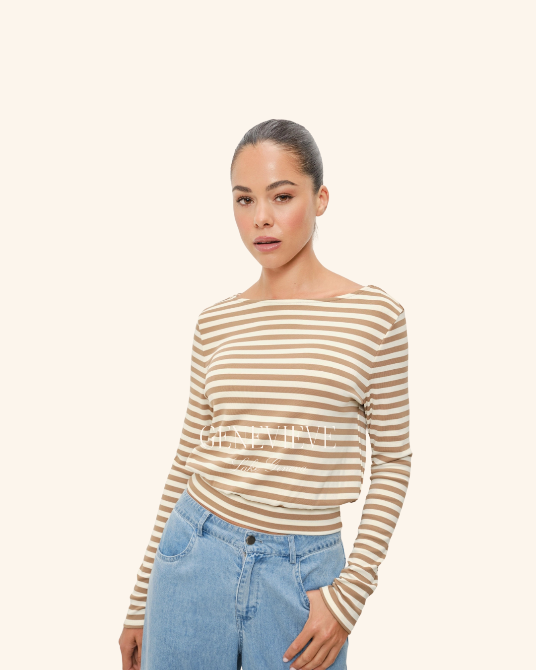 Pretty Garbage Brown Stripe Long Sleeve