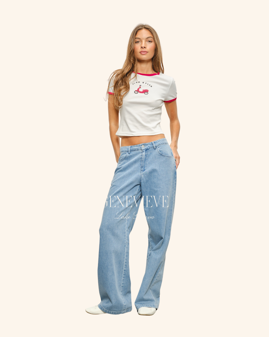 Pretty Garbage Red Vespa Beaded Top