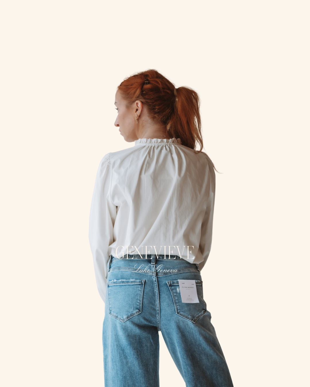 &merci Off White Eyelet Blouse