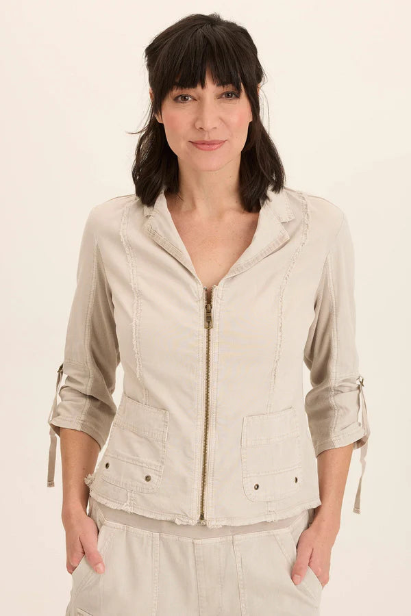 Wearables Linen Raphael Distressed Blazer