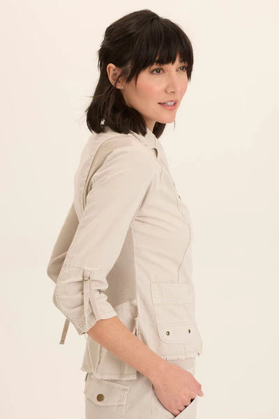 Wearables Linen Raphael Distressed Blazer