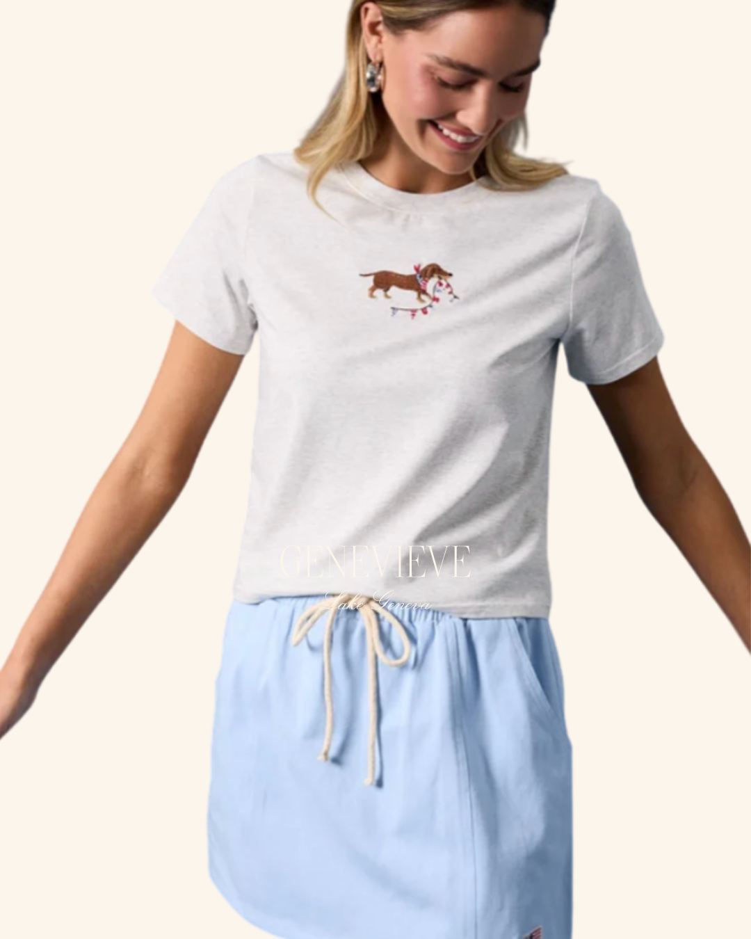 Sunday Edition Weiner Dog USA Tee