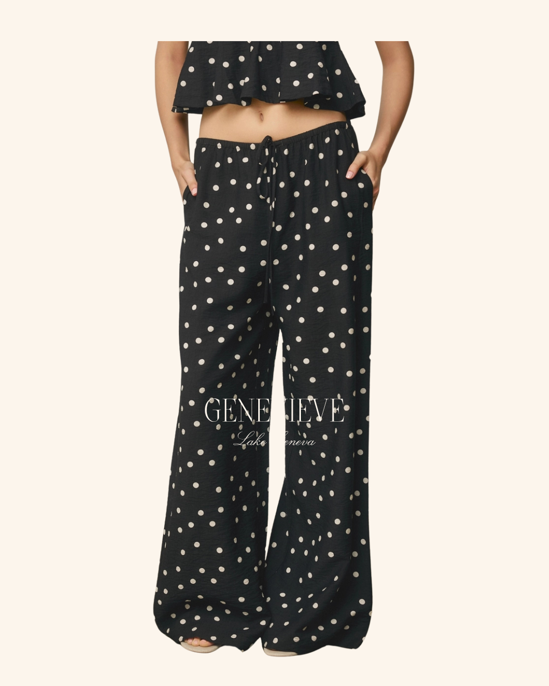 Dress Forum Black Polka Dot Pant