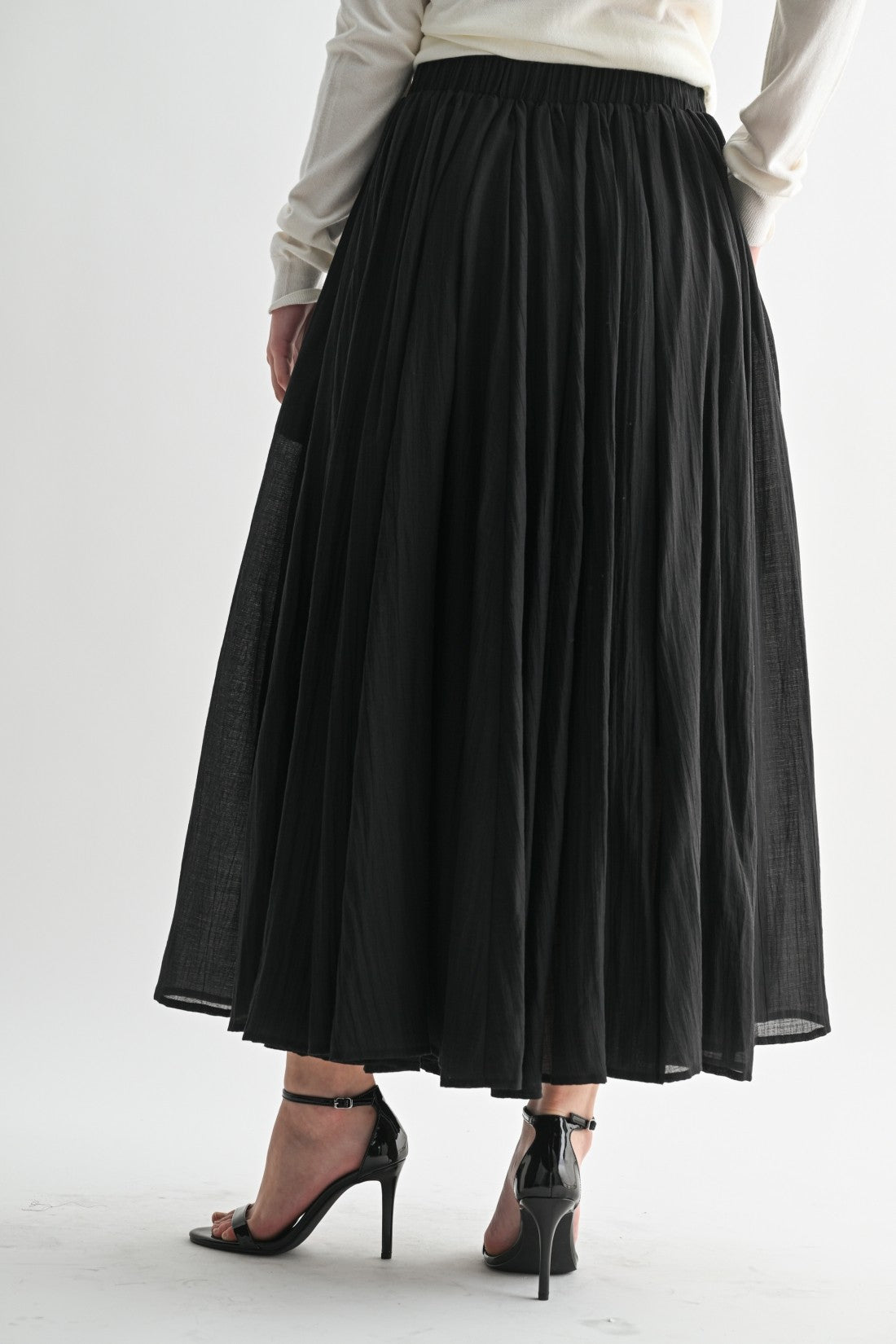 Fun2Fun Crinkle Woven Maxi Skirt