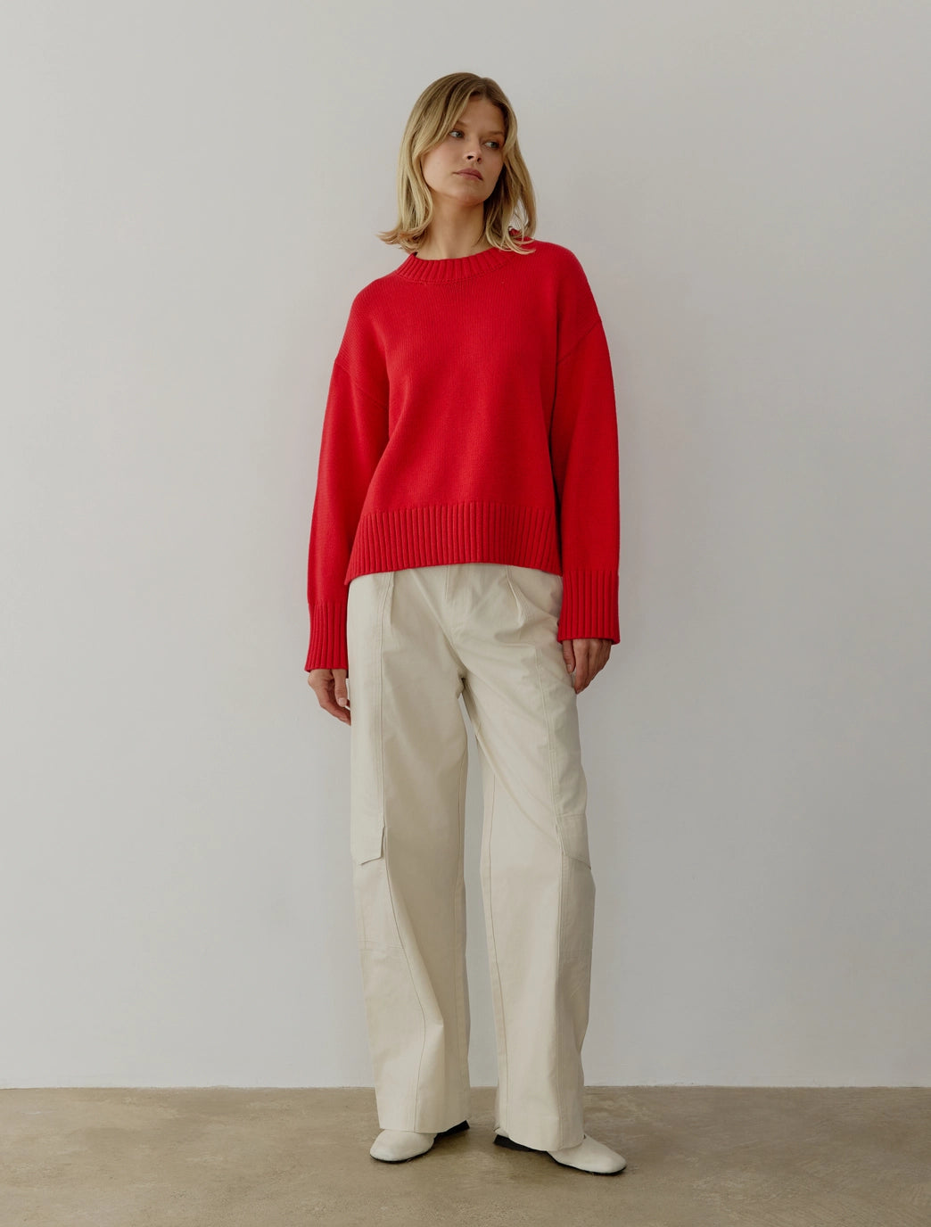 All Row Oversized Cropped Sweater