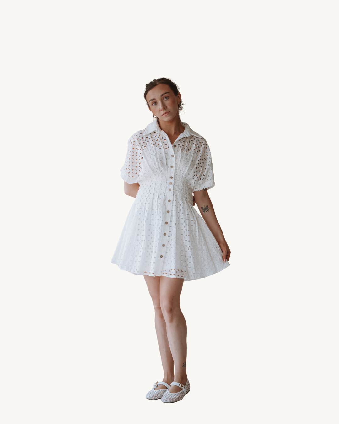 KLD Eyelet Mini Dress