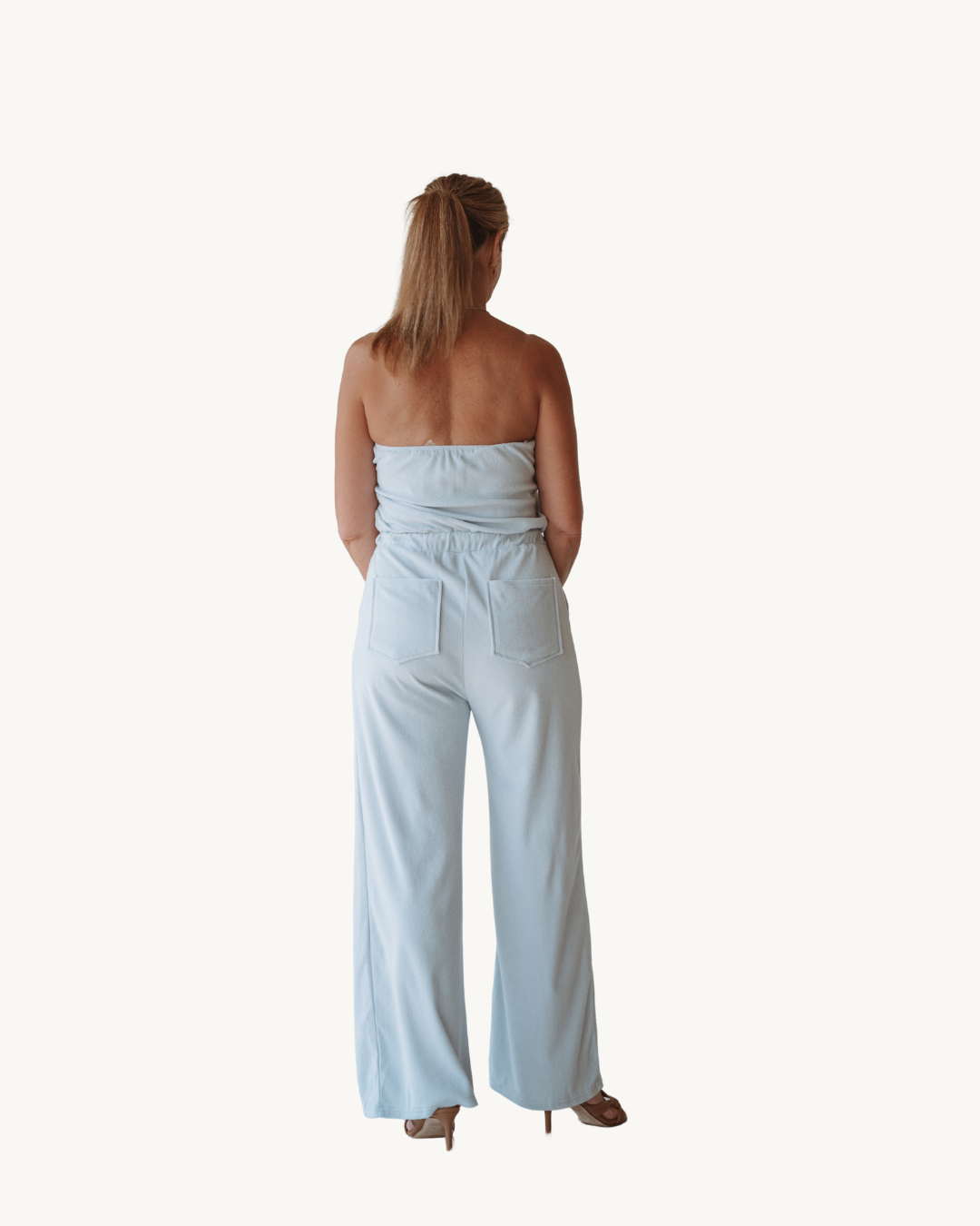 Needii Terry Cloth Strapless Jumpsuit