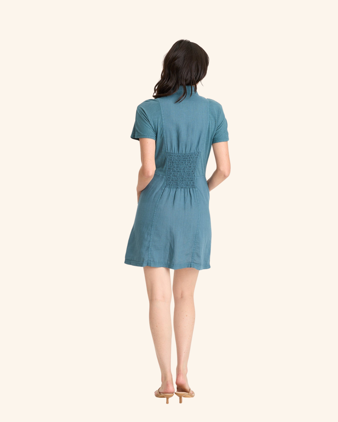 XCVI Mikel Linen Snap-Up Dress
