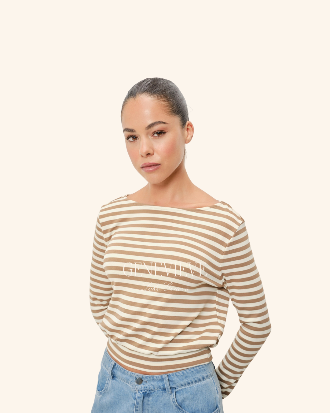 Pretty Garbage Brown Stripe Long Sleeve