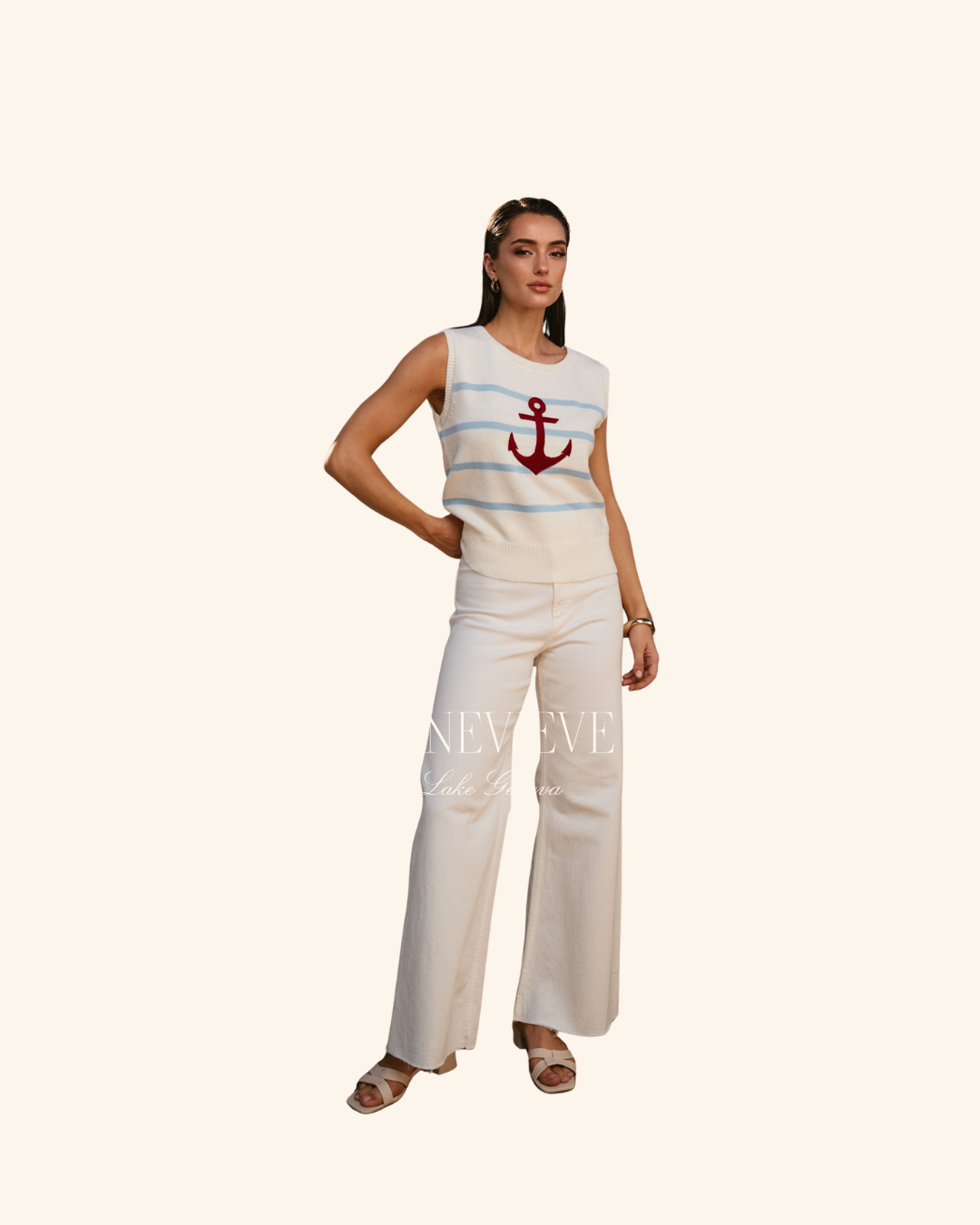 Able Stripe Anchor Sweater tank