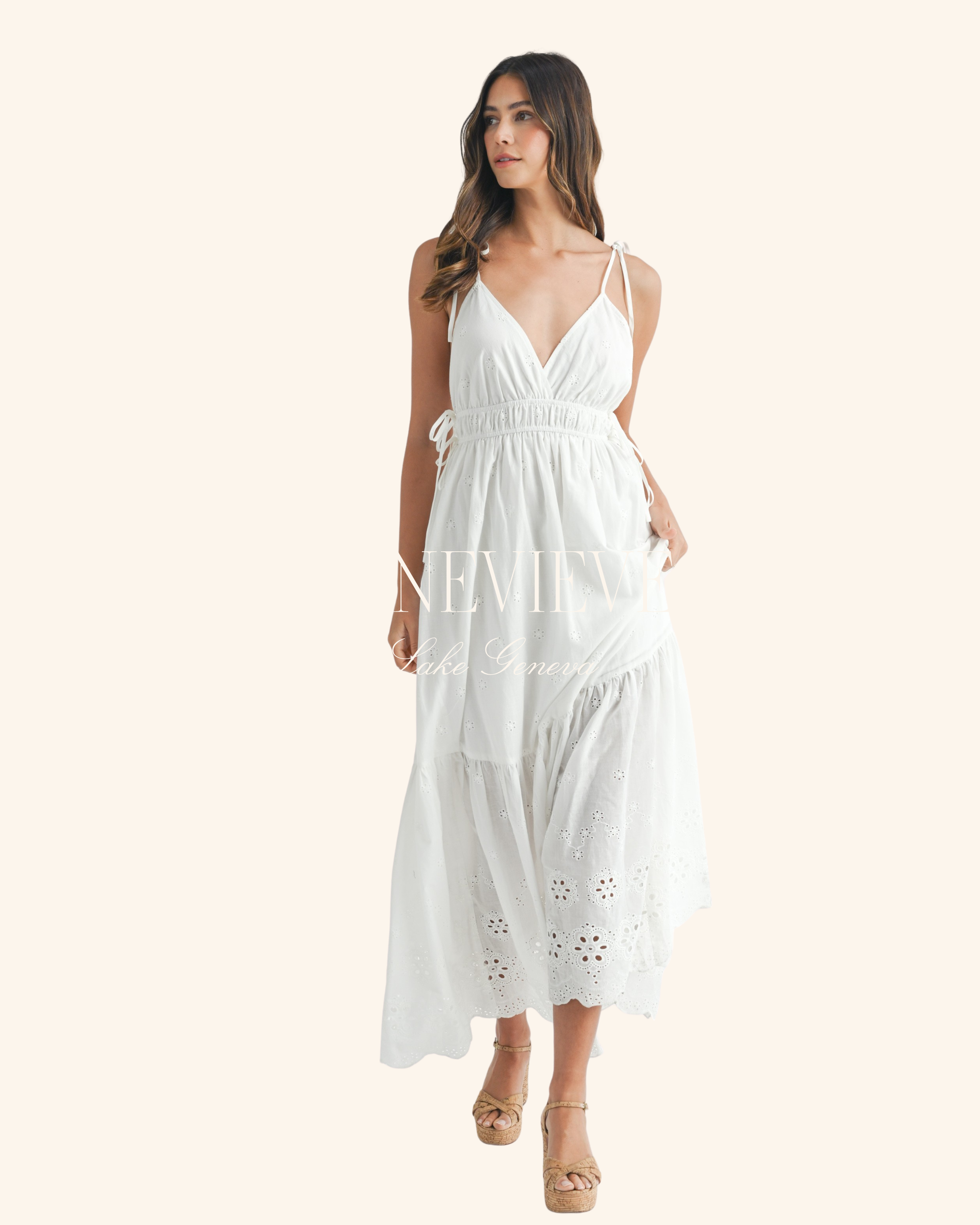 Mable Eyelet Lace Maxi Dress