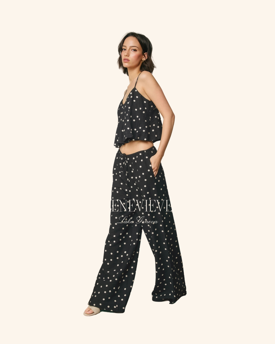 Dress Forum Black Polka Dot Pant