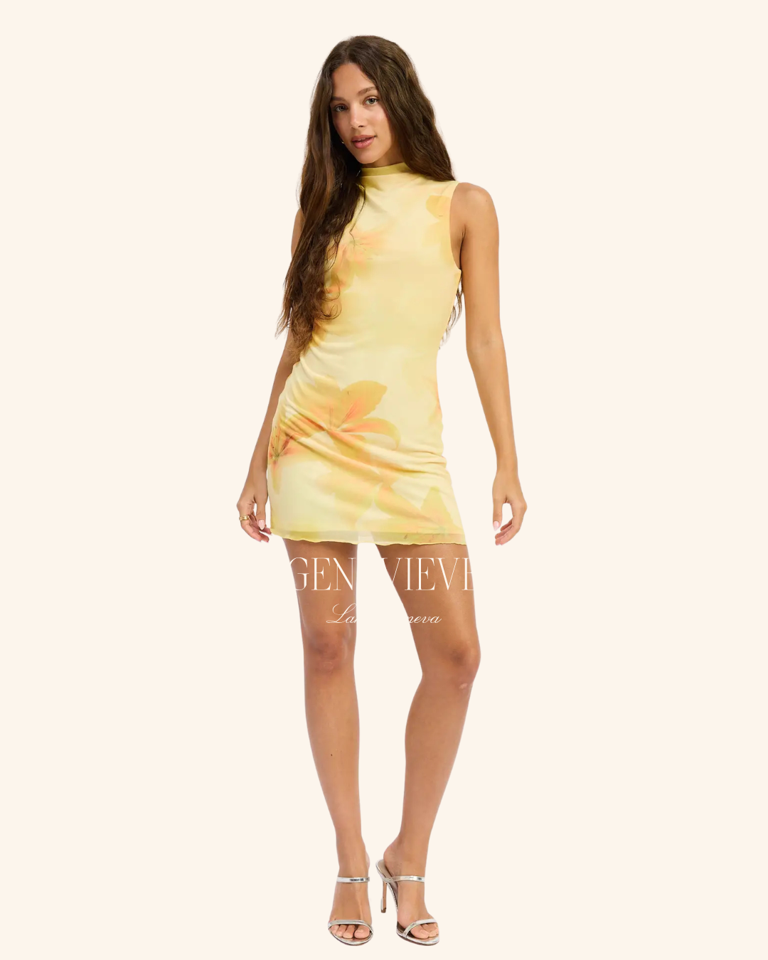 Emory Park Yellow Mini Mesh Dress
