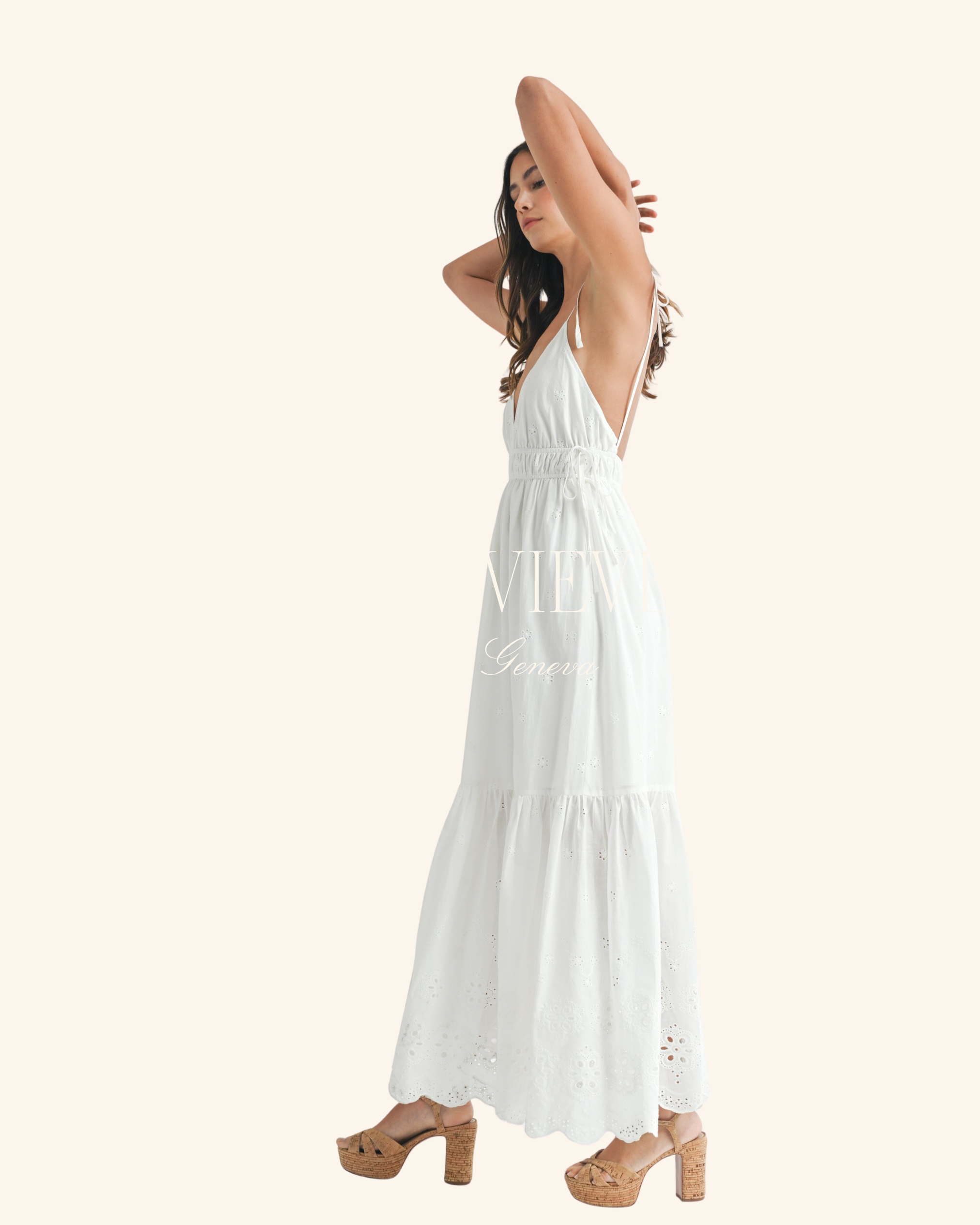 Mable Eyelet Lace Maxi Dress