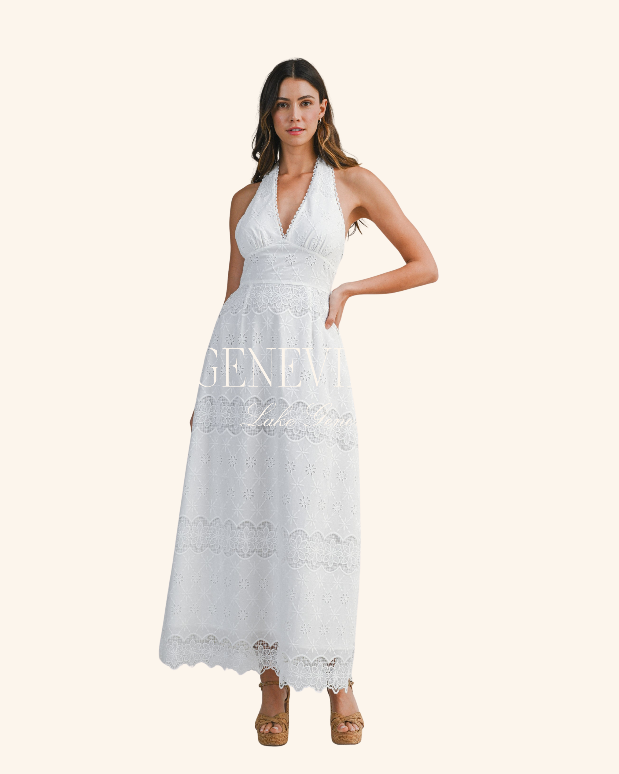 Mable Floral Eyelet Halter Maxi Dress Genevieve Lake Geneva Mable Floral Eyelet Halter Maxi Dress Genevieve Lake Geneva