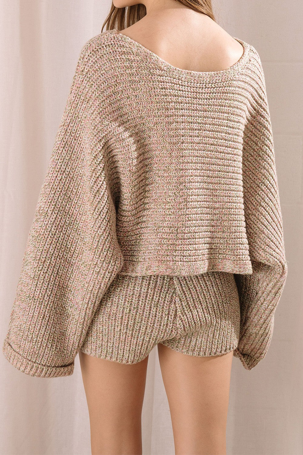 Storia Multicolor Ribbed Oversized Sweater