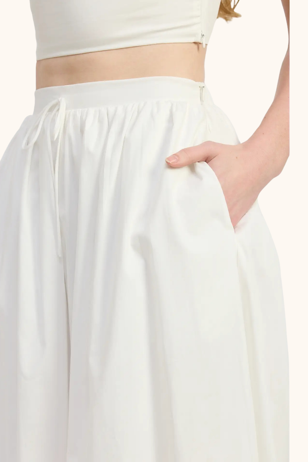Emory Park Full Shrered Midi Skirt