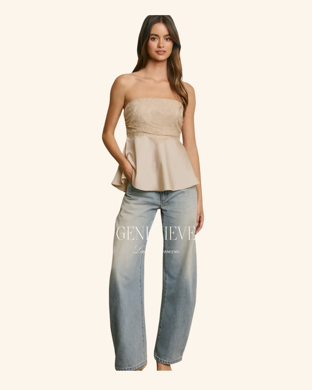 Dress Forum Satin Lace Top