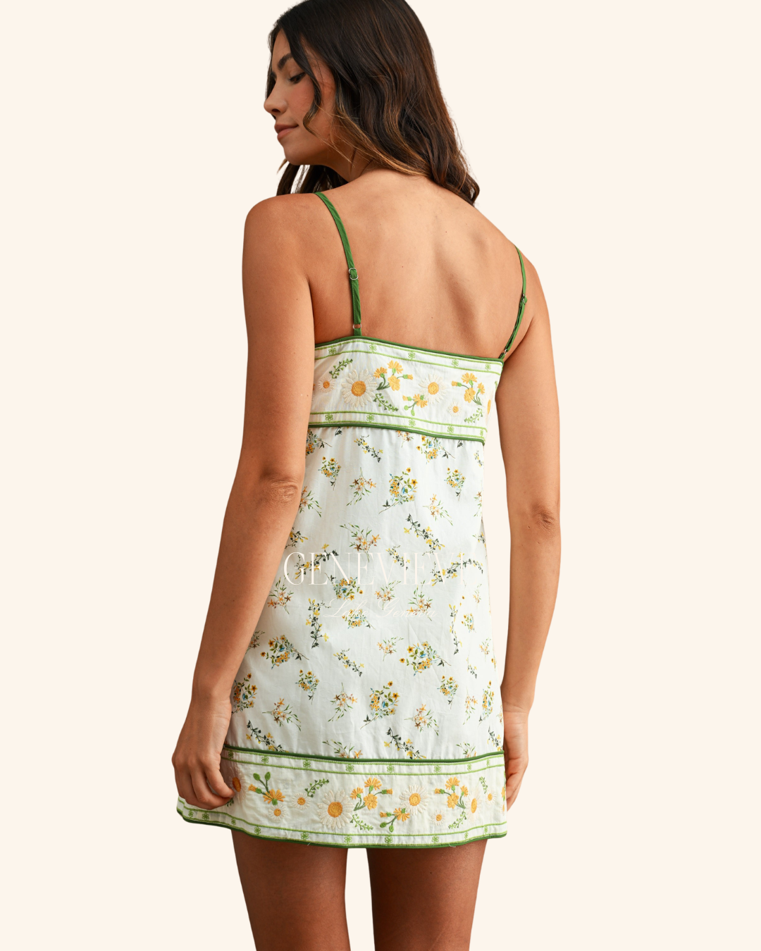 Mable Green Contrast Shift Dress