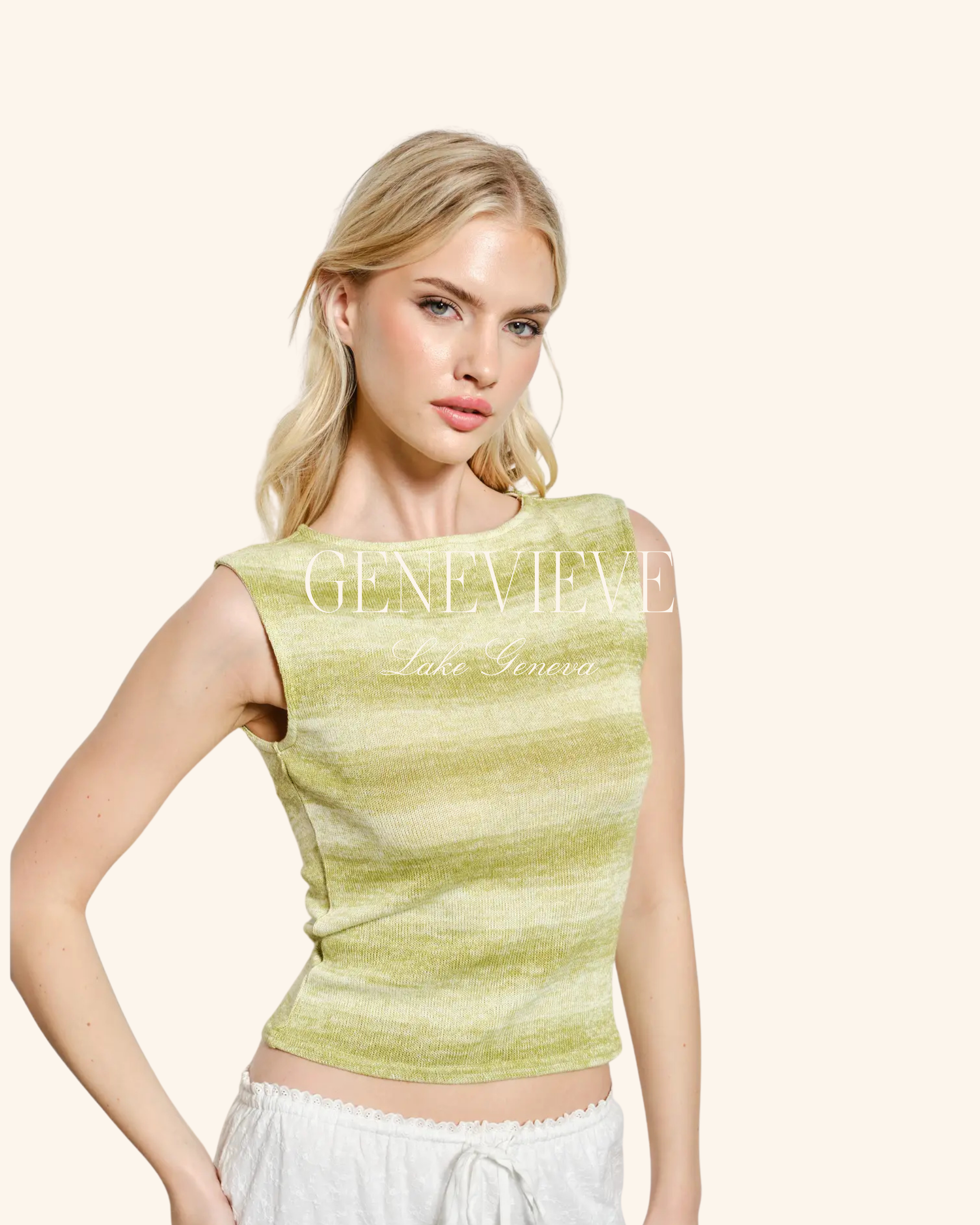 Pretty Garbage Beya Boat Neck Top – Green Multi