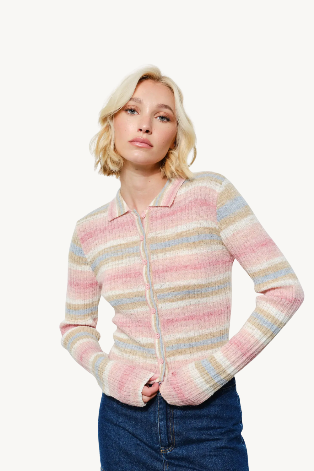 Pretty Garbage Alison Ribbed Polo