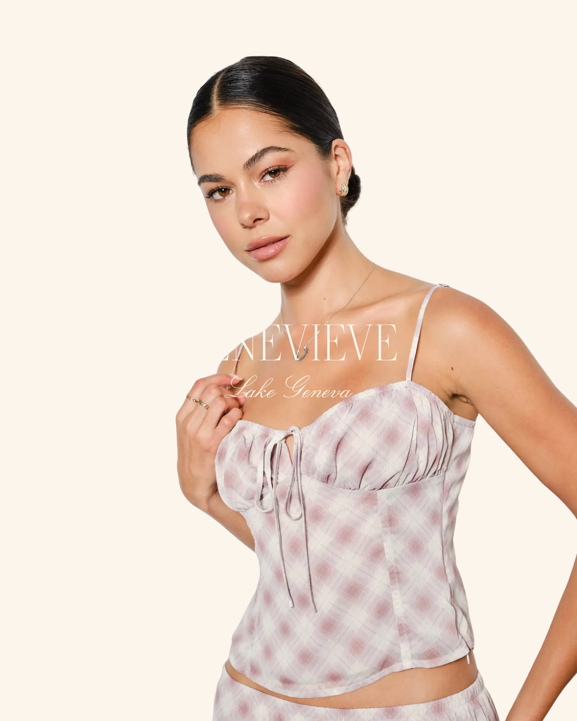 Pretty Garbage Viola Plaid Cami Top