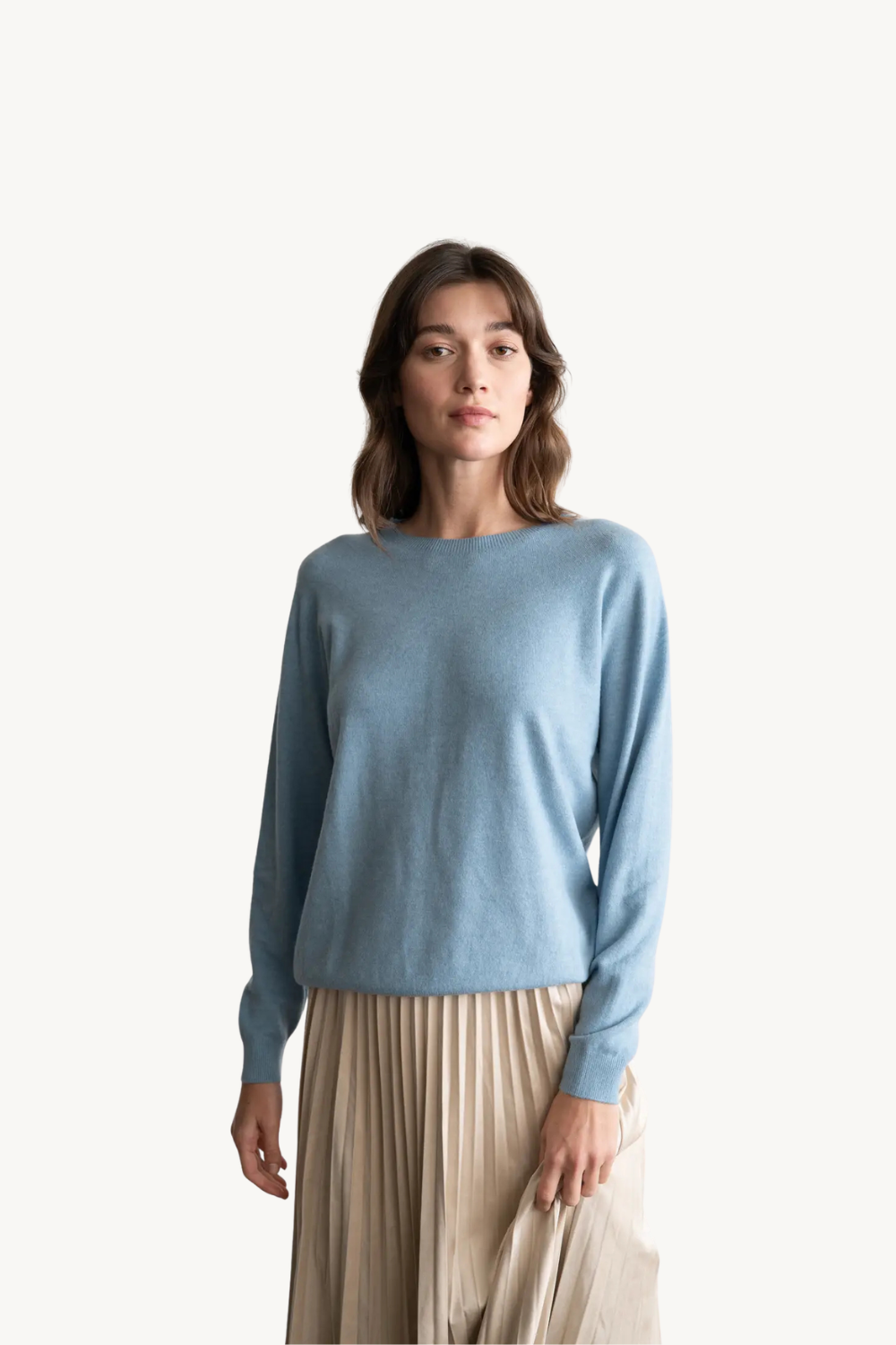 Elle Grey Crew Neck Long Sleeve Sweater (Various Colors)