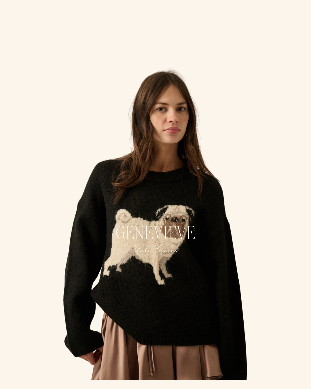 Doug the Pug Black Promesa Sweater
