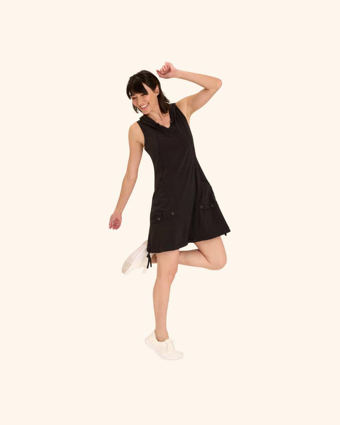 Wearables Sumi Active Whisper Stretch Hooded Cargo Mini Dress