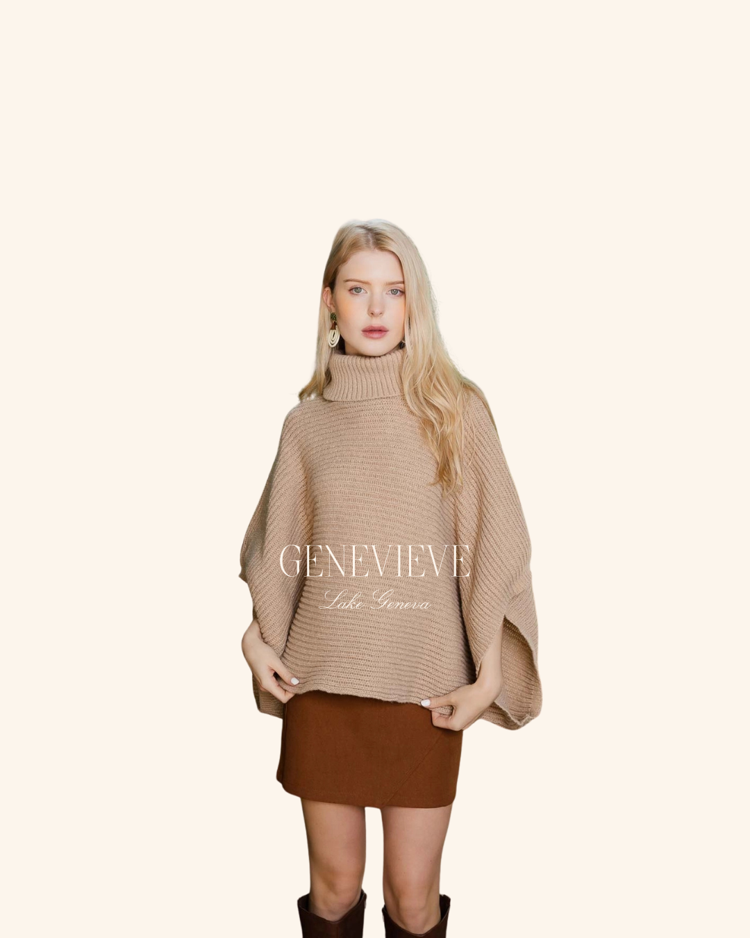Leto Turtle Neck Poncho