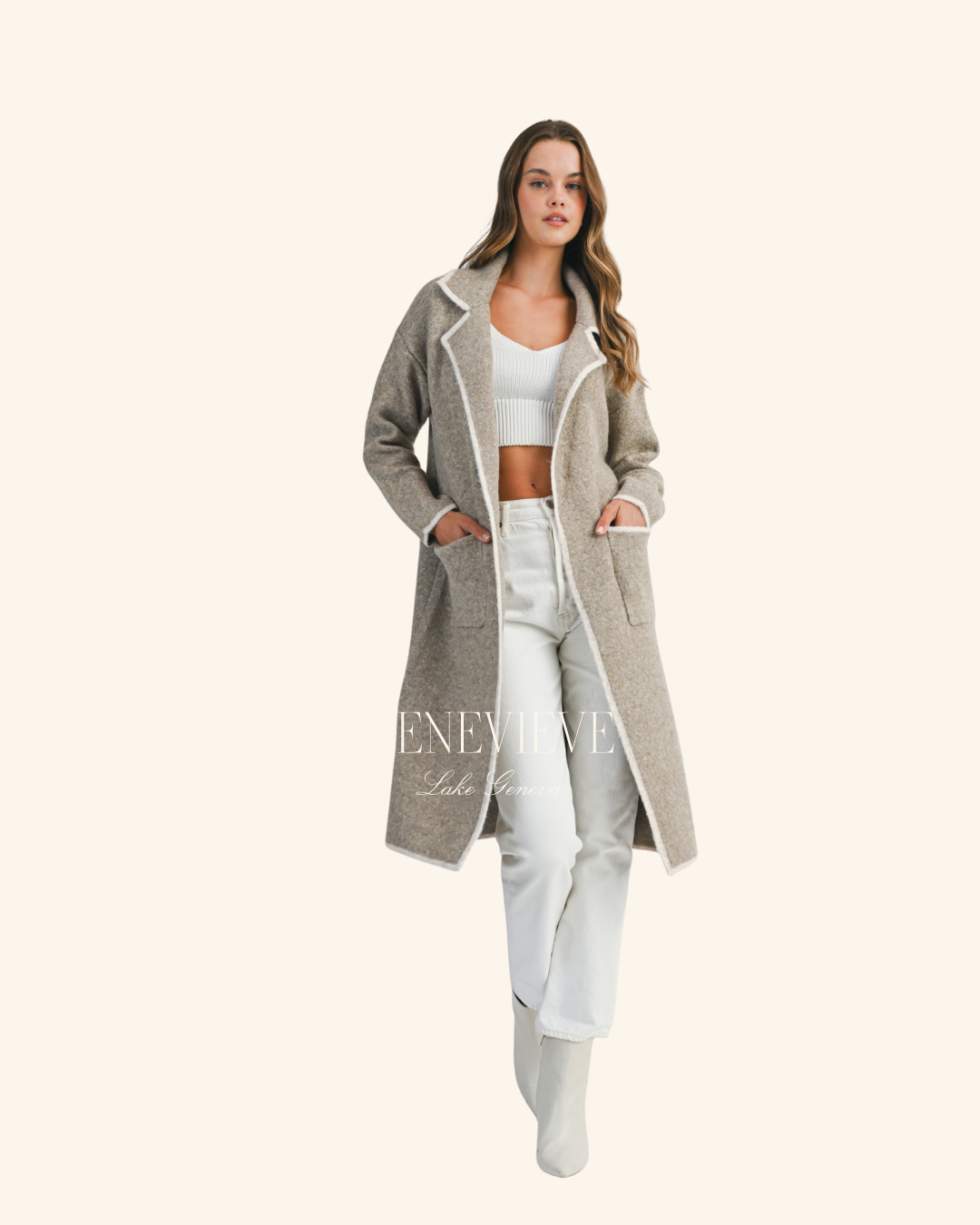 Mable Knit Lapel Collar Open Cardigan