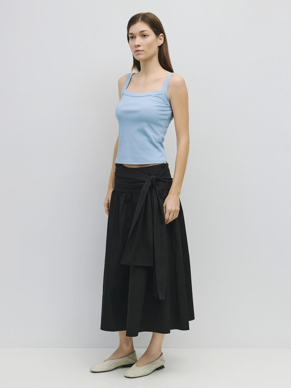All Row Ruth Tie Midi Skirt