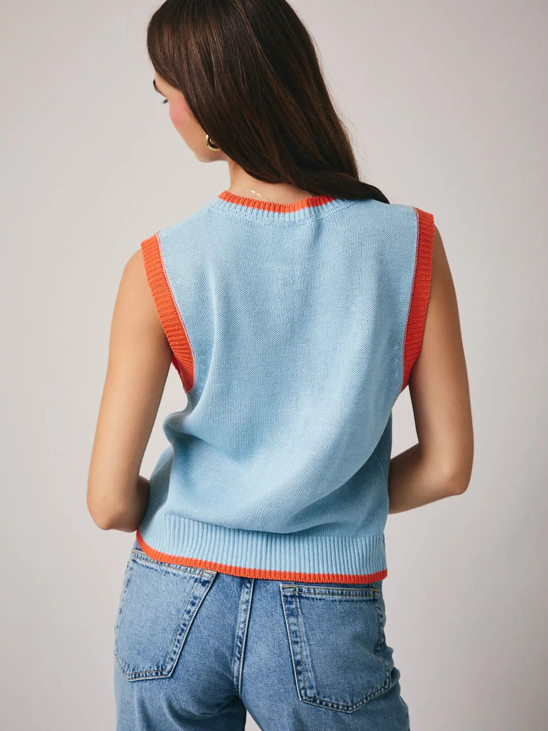 Sunday Edition Round Neck 'fish' Graphic Sweater Vest