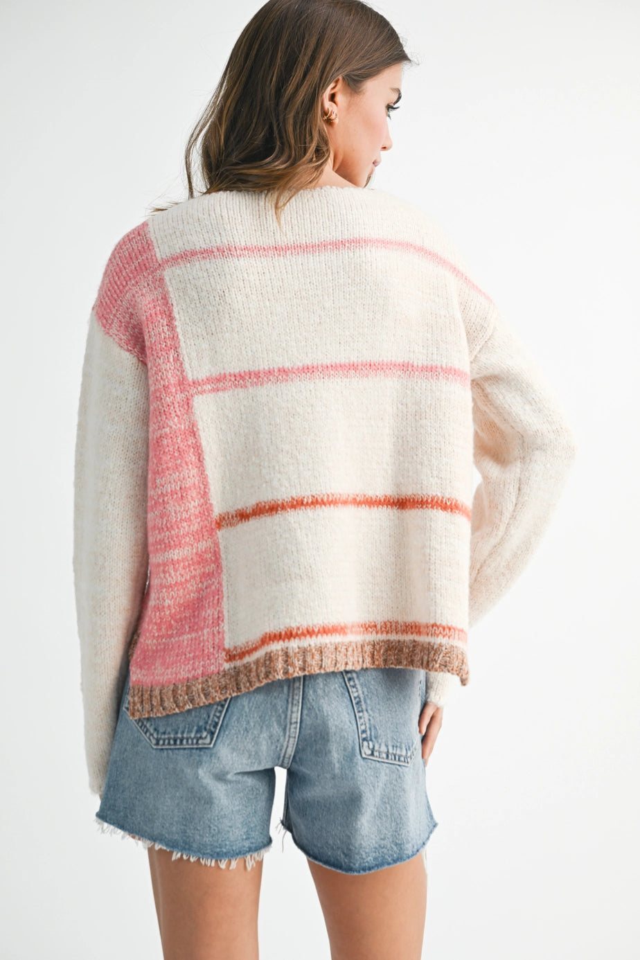 Aemi + Co Mona Knit Stripe Pullover Sweater