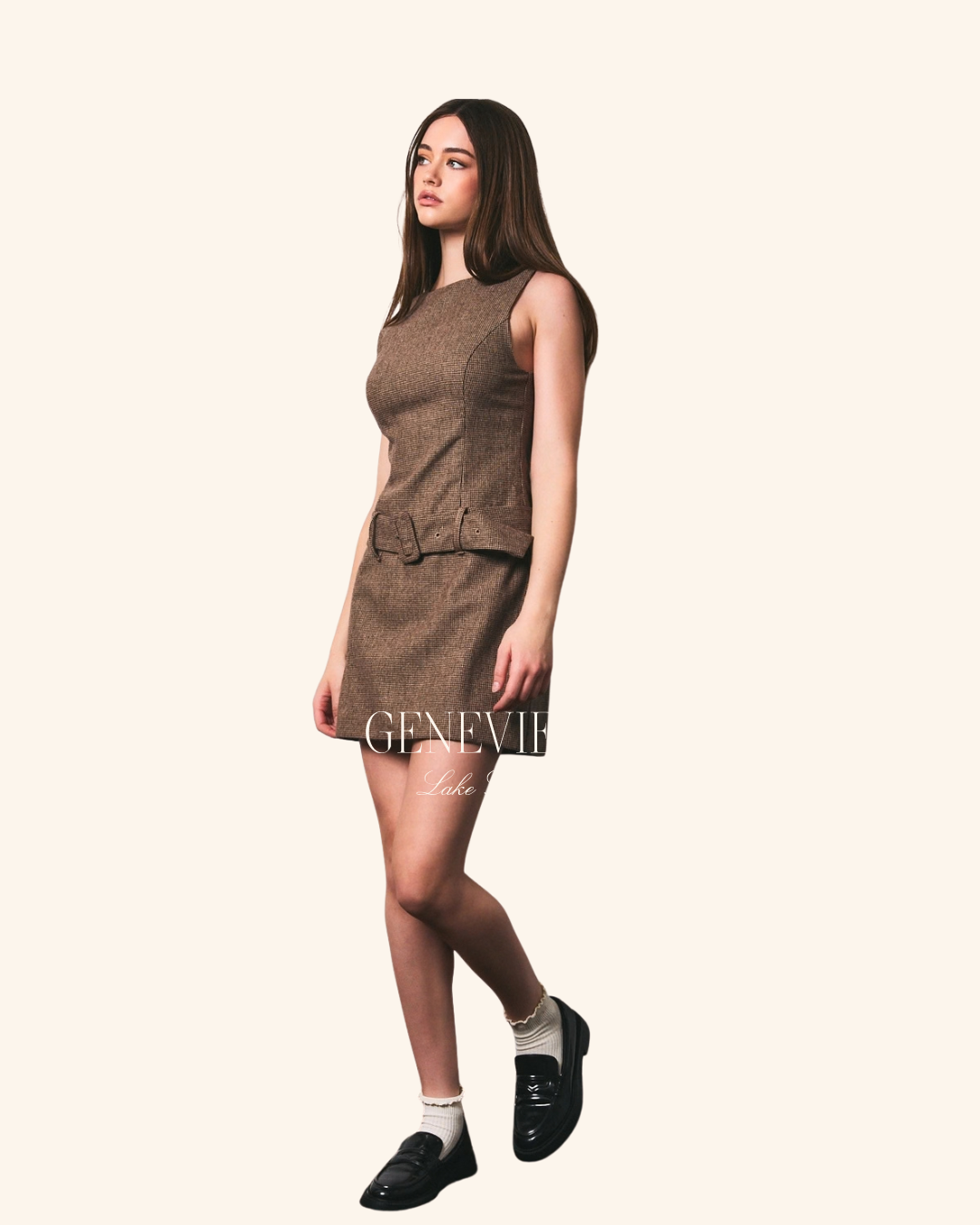 Le Lis Sleeveless Hounds Tooth Mini
