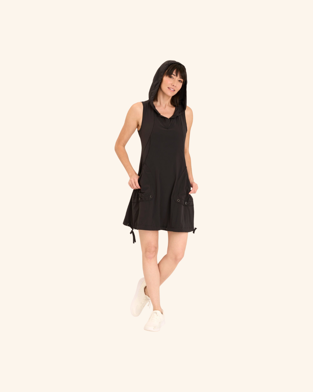 Wearables Sumi Active Whisper Stretch Hooded Cargo Mini Dress