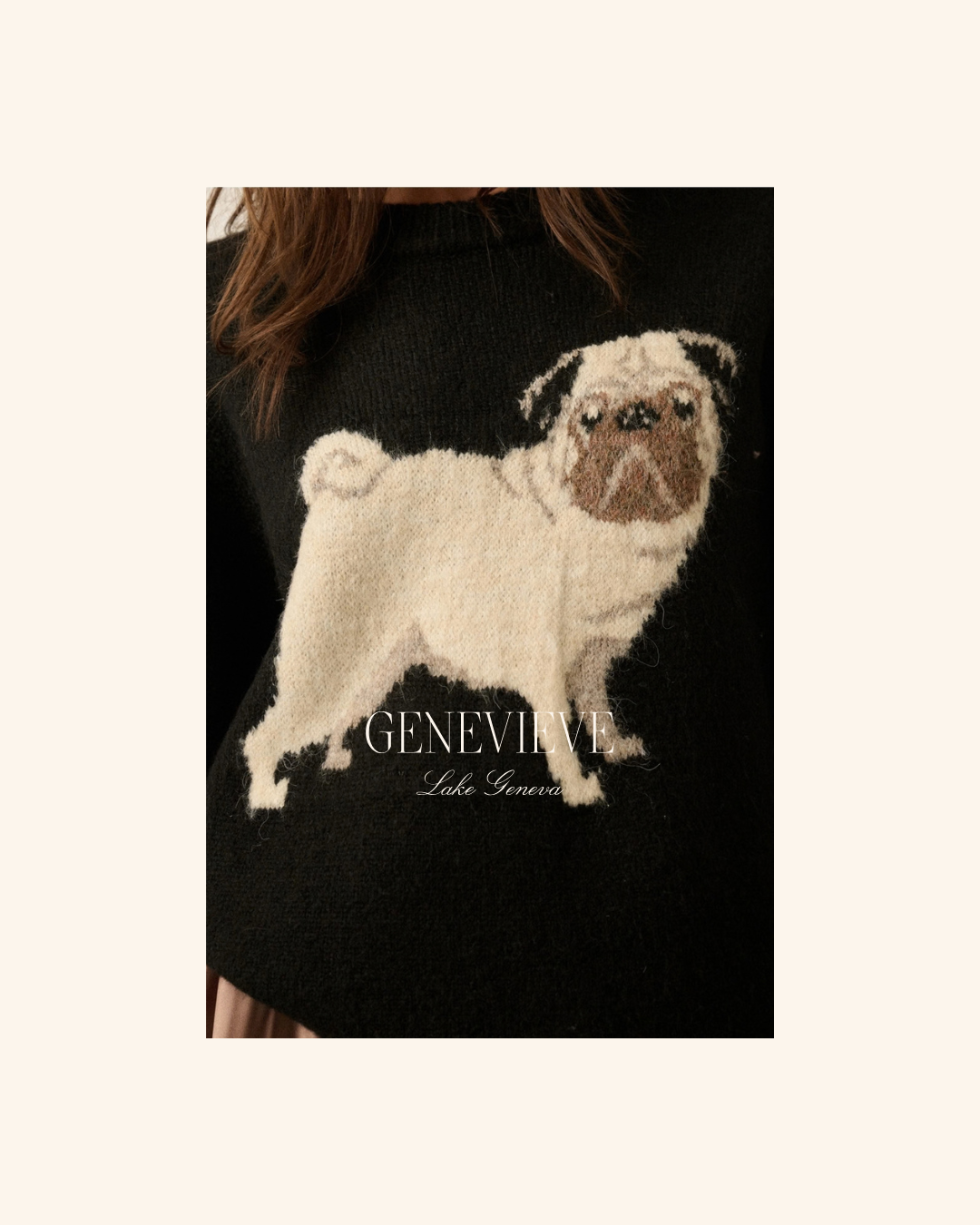 Doug the Pug Black Promesa Sweater