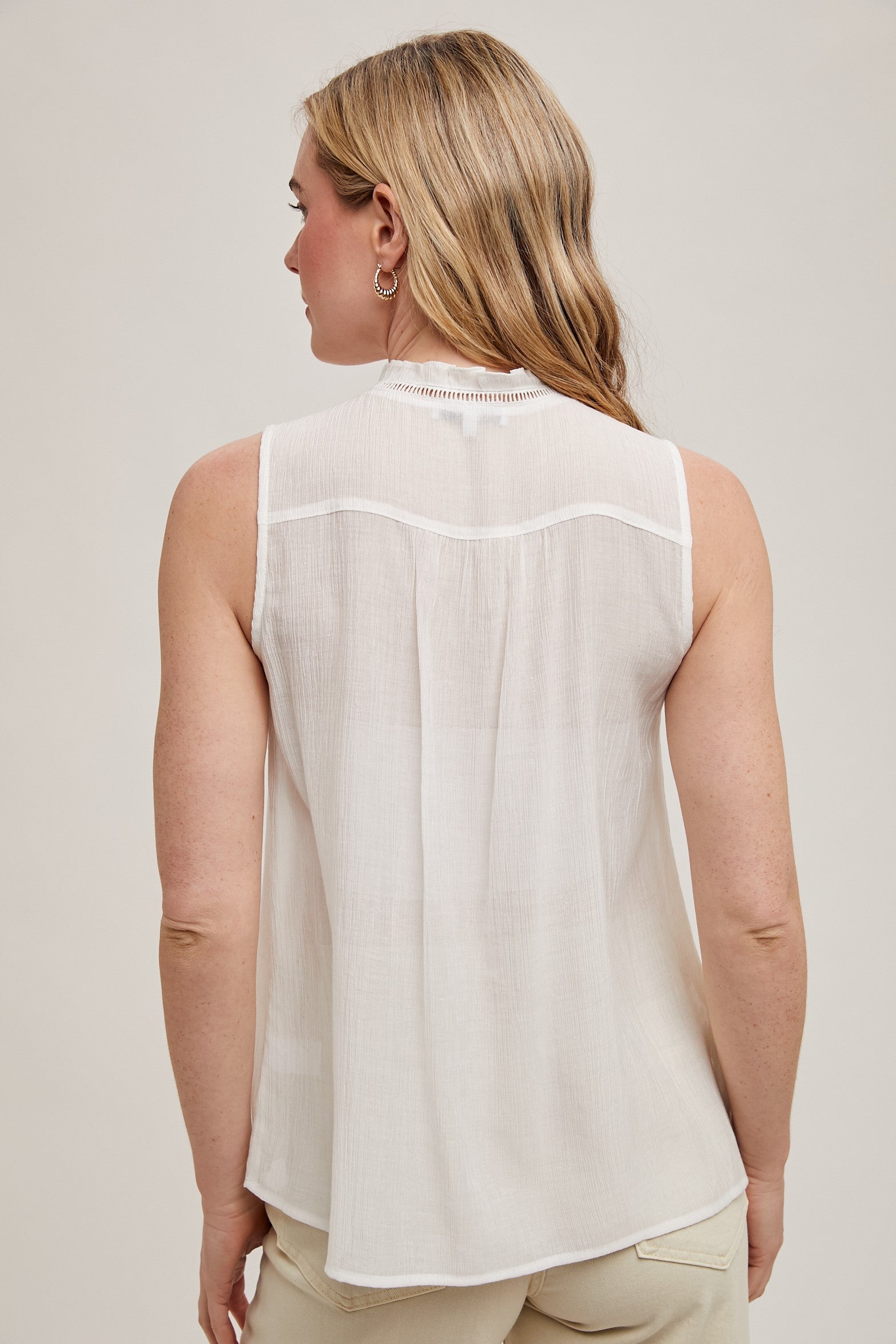 Fun2Fun Pintuck Sleeveless Top