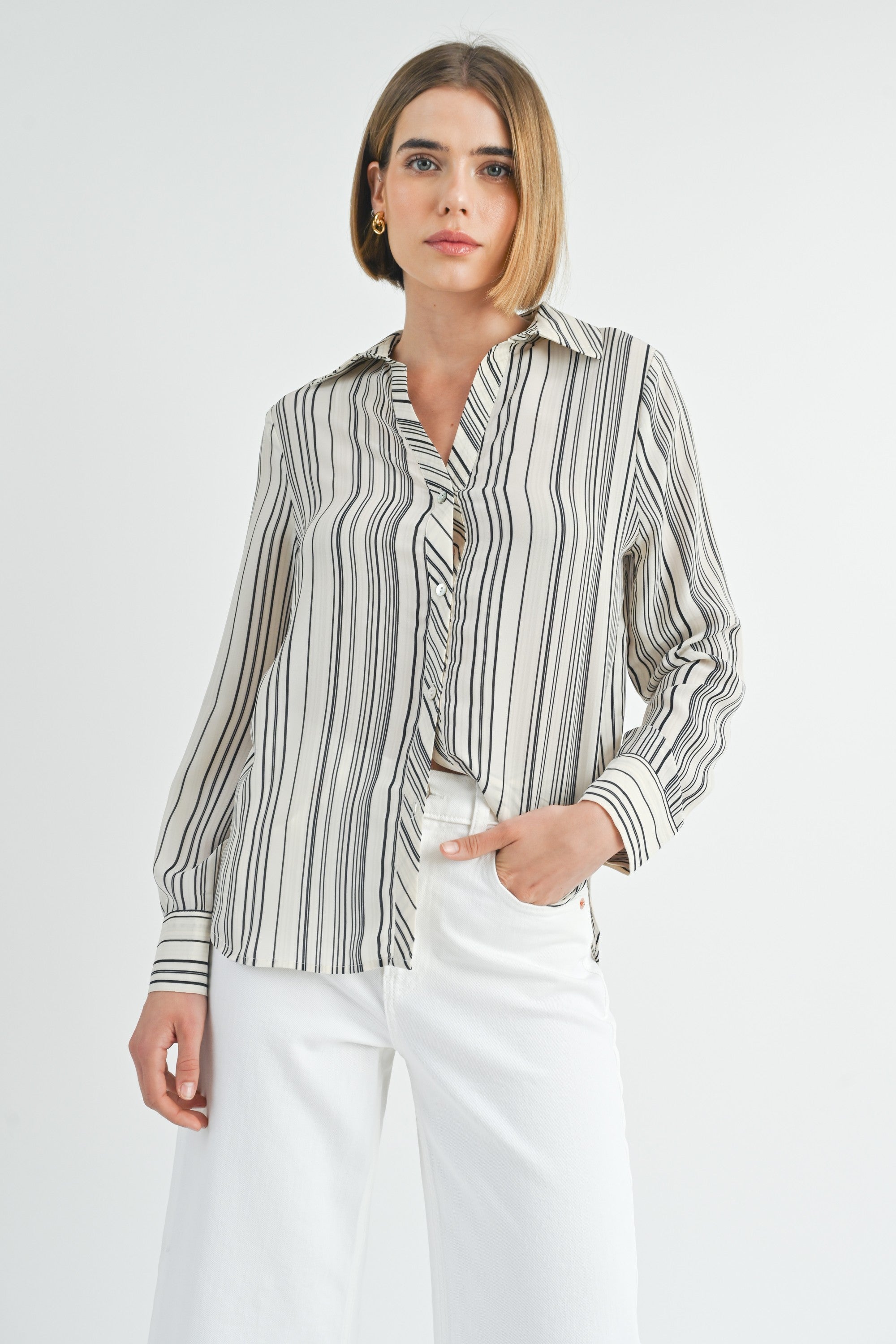 Fun2Fun Stripe Button-down Shirt
