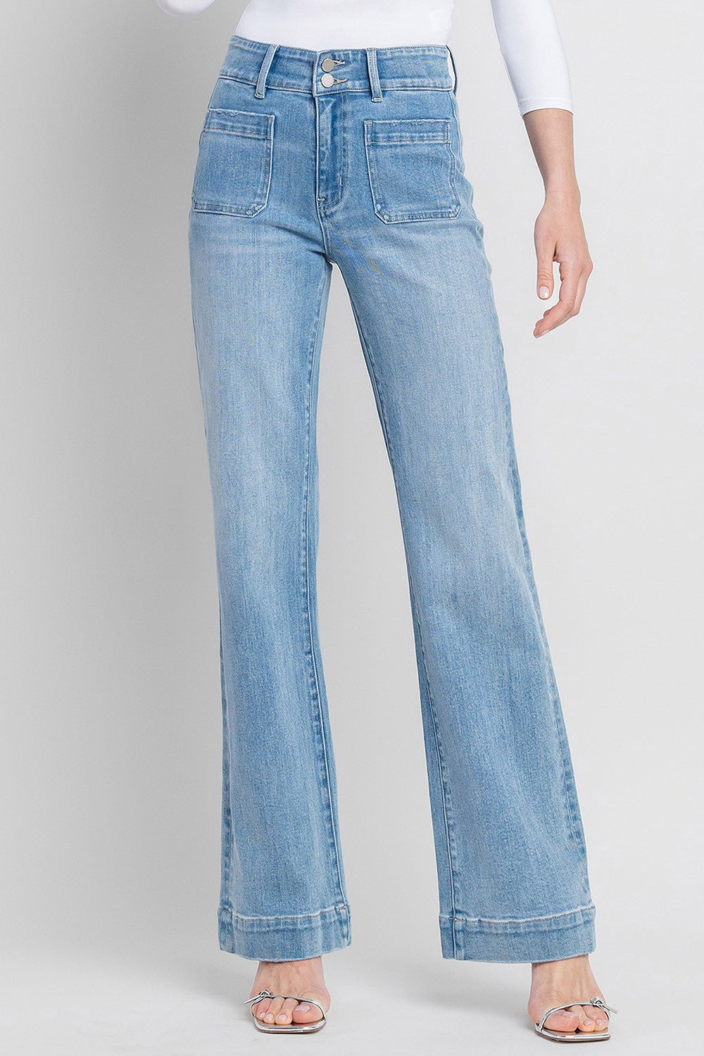 Vervet 90's Vintage Super High Rise Flare Jeans