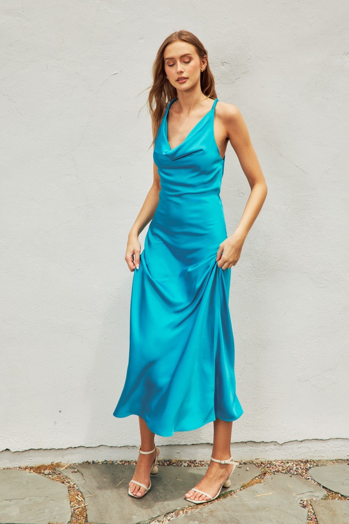 Dress Forum Twist And Shout Cord Strap Maxi Dress (Various Colors)