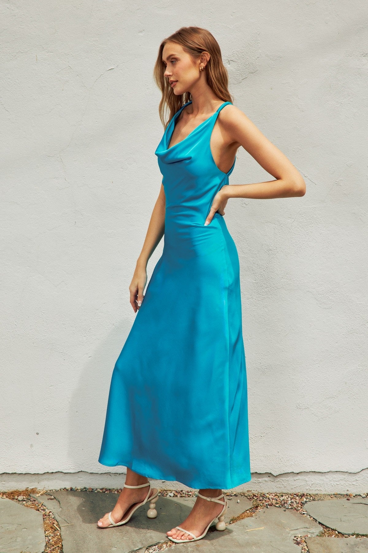 Dress Forum Twist And Shout Cord Strap Maxi Dress (Various Colors)