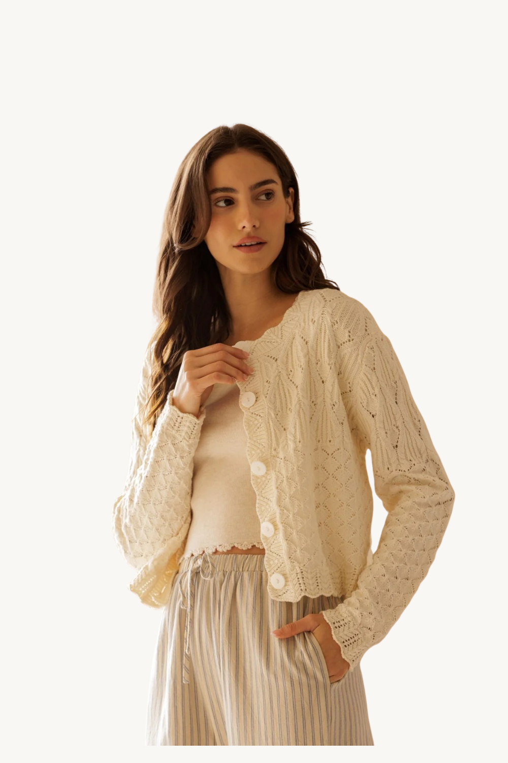 Storia Textured Knit Cardigan