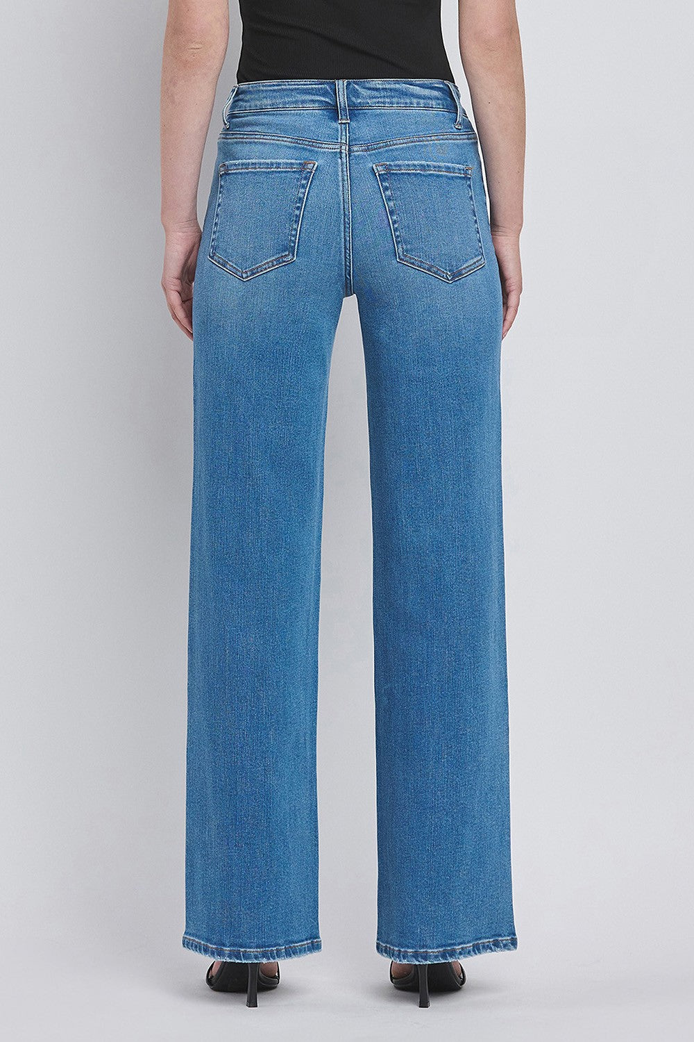 Vervet High Rise Loose Fit Wide Leg Jeans