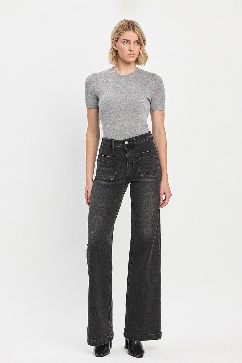 Vervet High Rise Wide Trouser Jeans